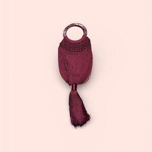 Elegant Burgundy Tassel Bag